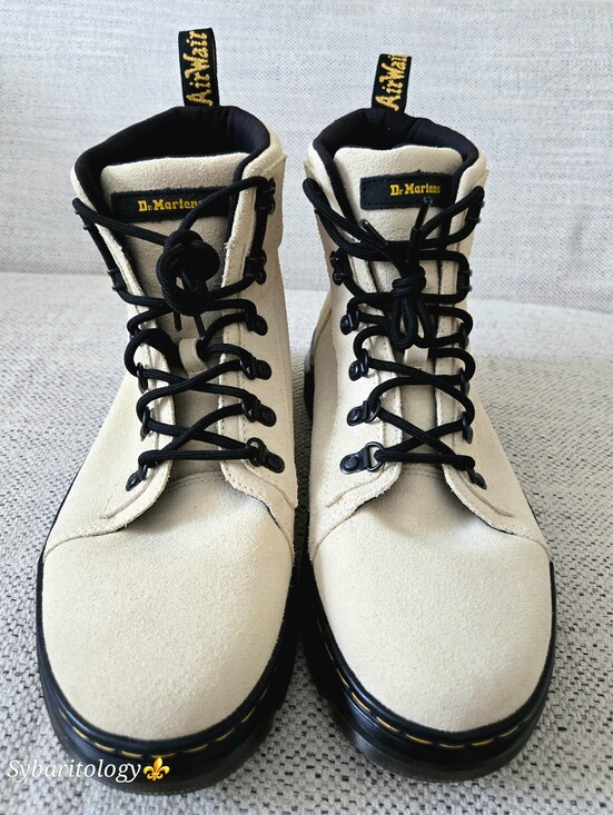 NWOB Dr.MARTENS Combs Off White Suede Lace-Up Boots Size: 11 main image 12